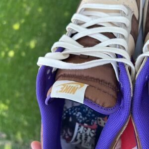 Nike Purple and Brown Sneakers with White Accents